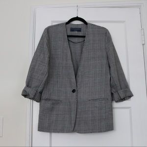 Thin Gray & Black Blazer